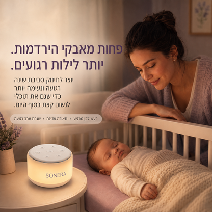 SONERA™ - מנורת רעש לבן לשינה עמוקה ורצופה